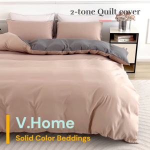 【Quilt Cover Duvet cover】 Premium Thicker Double Brushed Fabric/ to buy same color Bedsheet Pillow case Bolster case in add-on deals