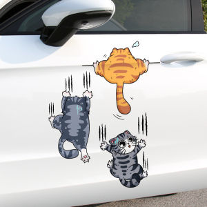 JOYCS | Cute Cat Car Decal for Scratch Concealment