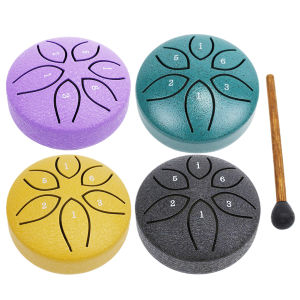 3 Inch 6 Ghi Chú nhạc cụ gõ Với Trống Mallet Mưa Trống Cụ Cho Giải Trí Yoga Thiền Zen Quà Tặng