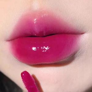 Low Saturation Blue-Tinted Lip Glaze Long-Lasting Bubble Lip Mirror Finish Lipstick Moisturizing Colorful Cosmetic Tool