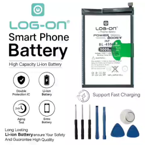Baterai Log on BL-49NX Untuk Infinix Smart 9 / 9 HD / Smart 10 5000mAh BL49NX Fast Charging Battery Batre