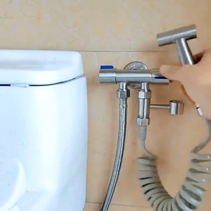 X-Tools Kran Shower Double Stop Kran Cabang Kanan Kiri Stainless Steel Termurah