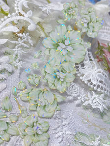 Green Floral PET Paper Tape Washi Tape Guka Sticker DIY Material Handmade Journaling Yan Zhi Zhi Craft Supplies Single Piece 6cm Width