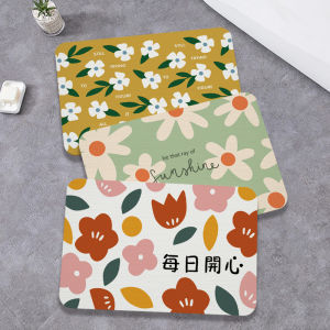 Water Absorbent Silicon Dendroid Mat Bathroom Anti Slip Floor Rug Nordic Style Home Decor Plant Patterned Bath Mat Silicone Clay