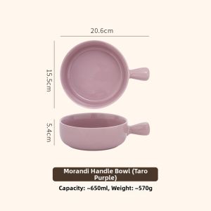 Trendy Handle Personal-use Microwave-safe Bowl