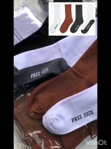 ถุงเท้าข้อยาว แพ็ค12คู่ มีแบบ6คู่ ถุงเท้านักเรียน ยึดได้เยอะ ขนาด FREE SIZE 36-44