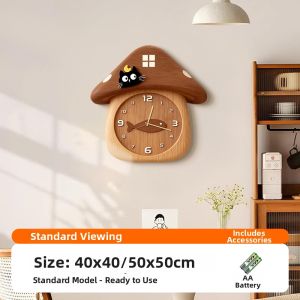 YIYUXUAN | Silent Creative Cat Cartoon Wall Clock