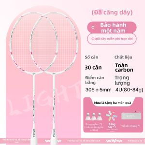 WAVAW | Bộ Đôi Vợt Cầu Lông Chuyên Nghiệp Siêu Nhẹ Bằng Carbon Đầy Đủ