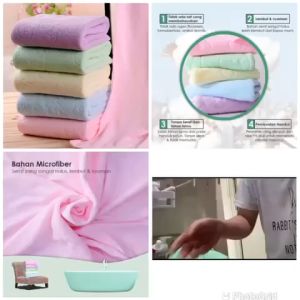 Handuk Mandi microfiber Pria Wanita Ukuran 70X140 CM Motif HANDUK DEWASA