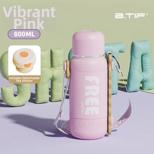 btif | Portable Insulated Water Bottle with Tea Strainer