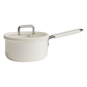 【Fast Delivery】White Ceramic Nonstick Saucepan with Stay Cool Handle Small Kitchen Pots for Restaurant Household Cooking【After Sales Guarantee】
