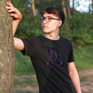 KAOS DEWASA KATUN SANTAI LENGAN PENDEK COWOK CEWEK HARGA MURAH COTTON COMBED 24S MOTIF SCORPIO KELABANG
