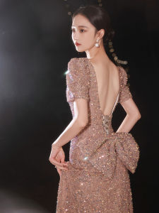 Glary Star เลื่อมชุดฝรั่งเศสราตรีฝรั่งเศส หญิงเซ็กซี่ เฮปเบิร์นลมเจ้าหญิง