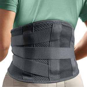 1pc New Breathable Lower Back Support for Women & Men Adjustable Lumbar Support Belt with 4 Stays for Herniated Disc Sciatica