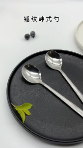 Sét 5 Thìa Inox 304 Dày Dặn Cán Dài Kiểu Hàn Quốc Kích Thước 19.6x45cm Hoàn Hảo Cho Bữa Cơm