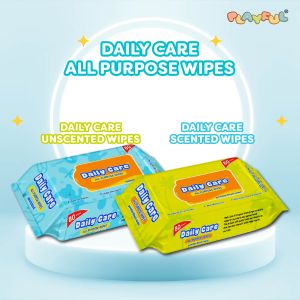 Daily Care All Purpose Wipes Unscented Blue 20s