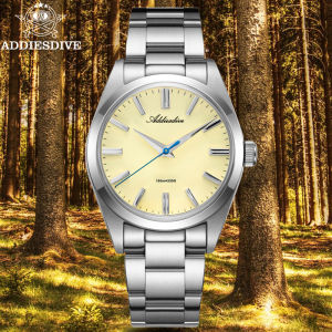 ADDIESDIVE 2024 Luxury Mens Quartz Watches Stainless Steel Wristwatch Sapphire Glass 100m Waterproof Analog Watch Reloj Hombre