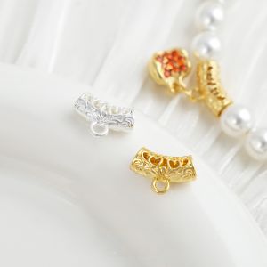 ลูกปัดแยกทองคำชุบทองแท้ ลูกปัดแยกสามทางโค้ง ลูกปัดแยก DIY สร้อยข้อมือ สร้อยคอ ลูกปัดแยกอิสระ อุปกรณ์ทำเครื่องประดับ