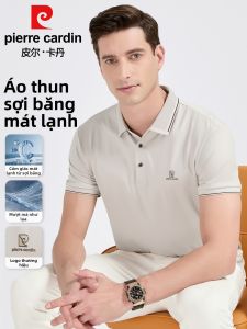 Pierre Cardin | Ice Silk Breathable Embroidered Short Sleeve Polo Shirt Men Business Leisure