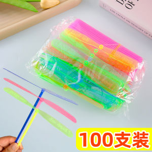 Large Bamboo Dragonfly Rotate Sky Dancers Hand Push Flying Saucer Frisbee Kids Ring Throwing Toy Kindergarten Student Gift