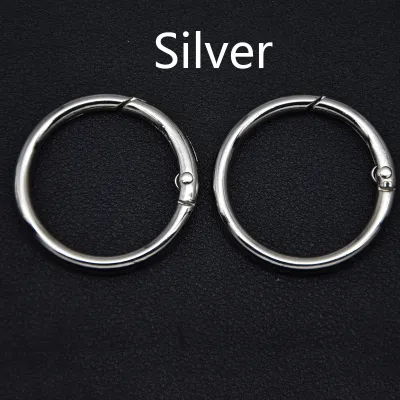 5pcs Metal O Ring Spring Clasps for DIY Jewelry Openable Round Carabiner Keychain Bag Clips