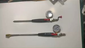 หัวเติมลมยางรถยนต์ แบบมีเกจ์ ปืนเติมลม สำหรับรถยนต์ รถบรรทุก เครื่องมือเติมลมยาง (รุ่นเกจน้ำมัน)