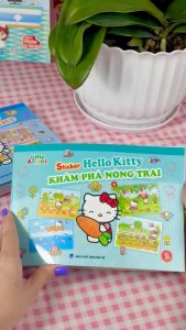 sách - Sticker HELLO KITTY - Khám phá nông trại (sách bản quyền)