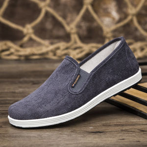 Old Beijing Cloth Shoes Mens Corduroy Non Slip Flats Casual Daddys Shoes Easiest for Match Driving Shoes Work Breathable Non Slip Mens Shoes