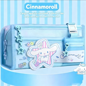 Sanrio | Sanrio Pencil Case Large Capacity Canvas Pencil Case Cute Stationery Organizer Suitable for Students.