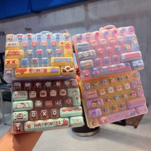 Sanrio | 26-Key Decompression Button Toy Cute Stress Relief Fidget Toy Childrens Bag Hanging Ornament Mini Pendant Stress-relief Toys