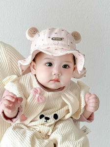 Adjustable Spring Autumn Baby Girls Fishing Cap Pure Cotton Wide Brim Sunshade Hat Princess Style Childrens Outdoor Cap