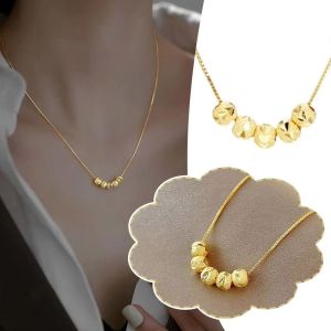 Thời trang thép Titan dài Glod đậu Vòng Cổ Phụ Kiện Vòng Cổ may mắn