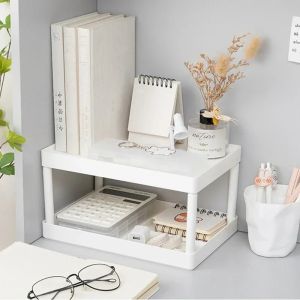 Giá Để Đồ Để Bàn Hai Tầng Kệ Nhựa Đa Năng Hộp Đựng Mỹ Phẩm Đồ Dùng Linh Tinh Vật Dụng Văn Phòng Nhà Cửa