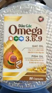 Dầu gấc Omega 369 lọ 50 viên giúp phát triển trí não. đẹp da. tăng cường thị lực