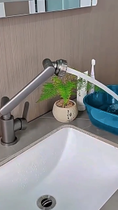 HW029- Multifunctional for Kitchen Sink 1080 Degree Swivel ABS Faucet Robotic Arm Faucet 360 Degree Rotation Mechanical Arm Kitchen Faucet Hot/Cold Suitable