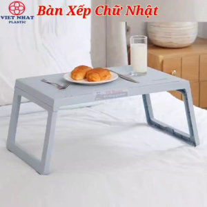 Bàn Chữ Nhật Xếp Gọn Nhựa VIỆT NHẬT - Bàn Ngồi Bệt Học Tập ăn cơm - 1833