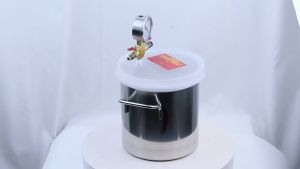 XMSJ | Stainless Steel Vacuum Chamber Gallon Vacuum Defoaming Barrel 6L Vacuum Degassing Chamber Silicone AB 20CM