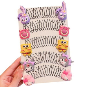 YoPo Childrens Hair Comb Headband For Kids girl Cartoon Ponytail Clip Children Buckle Fixing Hairpin