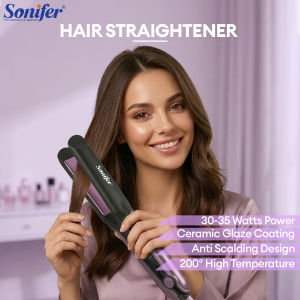 Sonifer Professional Hair Straightener Iron 200°C Fast Heat-Up 3D Floating Plate Portable Hair Iron