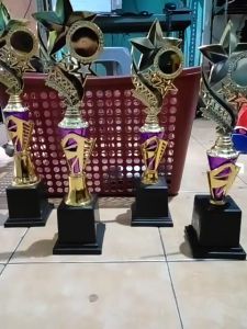 Piala Lomba Juara 1 2 3 4 (NO.6 BODY UNGU RASER) "costum" FREE STICKER (BOLEH satuan)TERMASUK sticker