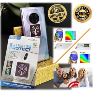 Original EMR Anti-Radiation Sticker for Phone/Laptop/Wi-Fi – EMF/EMR Guard Ultra-Thin Case-Friendly
