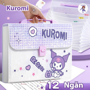 Cặp Học Thêm Cho Bé Kuromi / Hello Kitty / Melody - Kích Thước Lớn Đựng Tài Liệu Chống Thấm