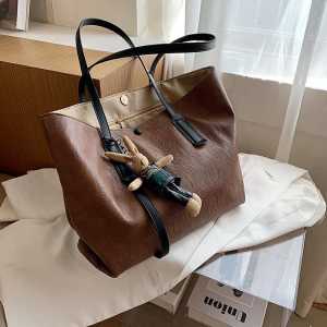 Tas Jinjing Wanita Bahan Kulit New Tote Bag Besar Model Korea