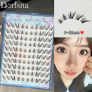 Dorisna ขนตาจิ้งจอกคลัสเตอร์9-13มม. ขนตาแบบปลอมตายาวปีก C ขดปลอมเหมือนจริงขนตาขนตาปุย