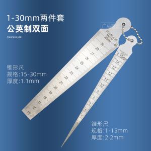 Tapered Ruler Feeler Stainless Steel Triangle Wedge Feeler Aperture Ruler Gap Gauge 1-15-30-45-60mm