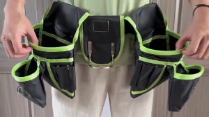 Thick Canvas Multi Functional Waist Tool Belt Bag With 3 Magnets Multi Pockets Tool Storage Pouch For Electrician Carpenter Construction Repair Work