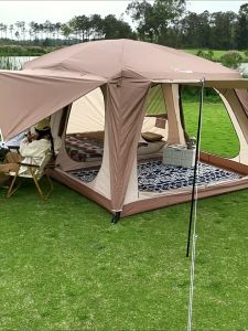 Vidalido Poon Saan เต็นท์ครอบครัว กันน้ำ กันแดด ประกอบง่ายไม่ยุ่งยาก ระบายอากาศได้ดี เต็นท์ครอบครัว 2 ห้อง เต็นท์ครอบครัว 4 ห้องนอน 4X8 Tent 4P Tent - Lazada