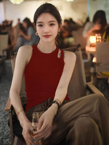 Ankela Red Sports Vest Women with Chest Pad Yoga Clothes Belly Cover New Running Training Pilates Fitness Clothes Breathable