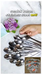 Sendok Makan Stainless Steel 12pcs Sendok Dan Garpu Tebal Tahan Karat/Alat Makan PREMIUM