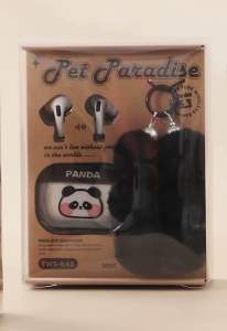 พร้อมส่ง TWS-K43ชุดหูฟังบลูทูธไร้สาย หูฟังบลูทูธลายการ์ตูน พร้อมเคสยางกันกระแทก ไมโครโฟนในตัว มีพวงกุญแจห้อยด้านข้างเคส​